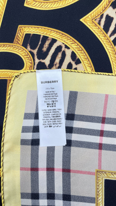 Foulard tartan animalier