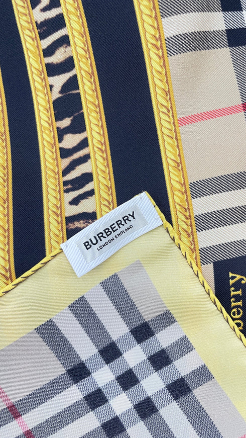 Foulard tartan animalier
