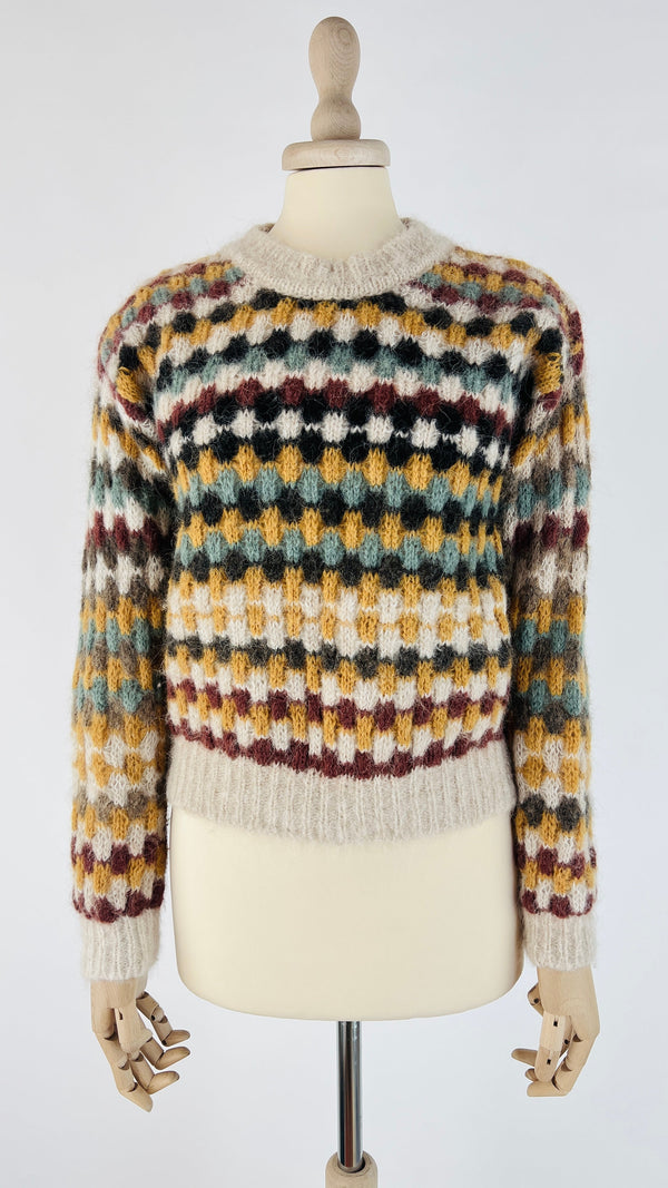 Maglia girocollo geometrico
