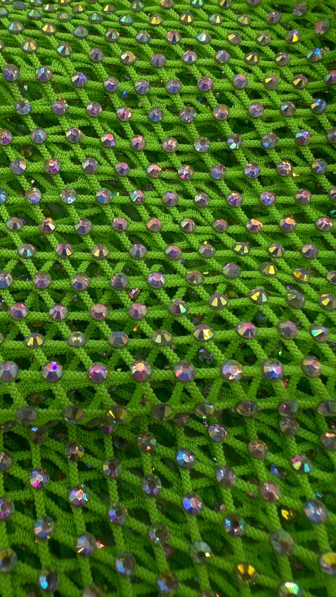 Miniabito a rete con strass