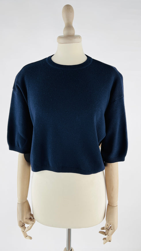 Maglia boxy blu