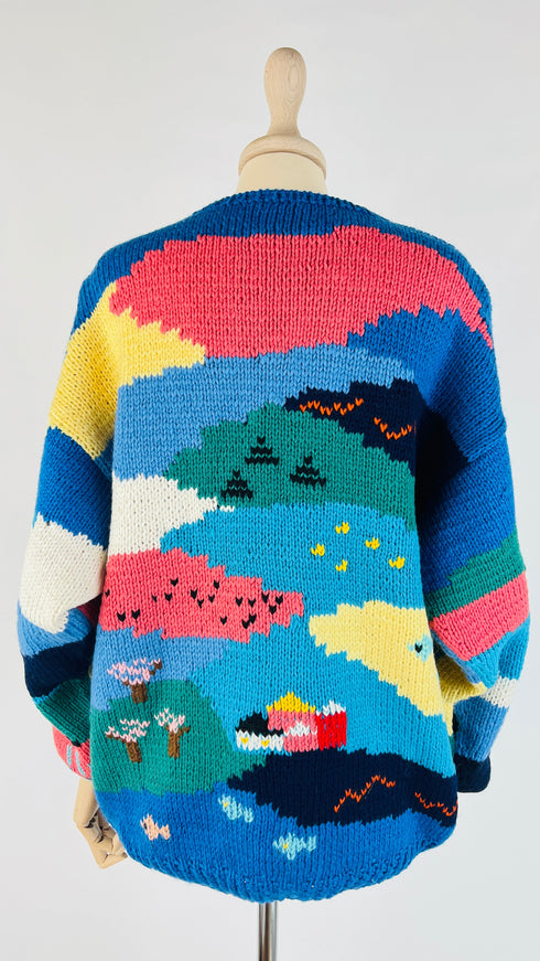 Maglione oversized multicolor