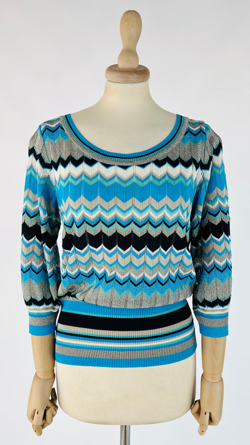 Maglia in jacquard a zig zag