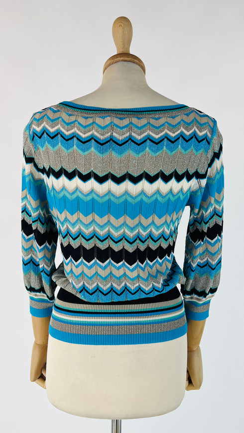 Maglia in jacquard a zig zag