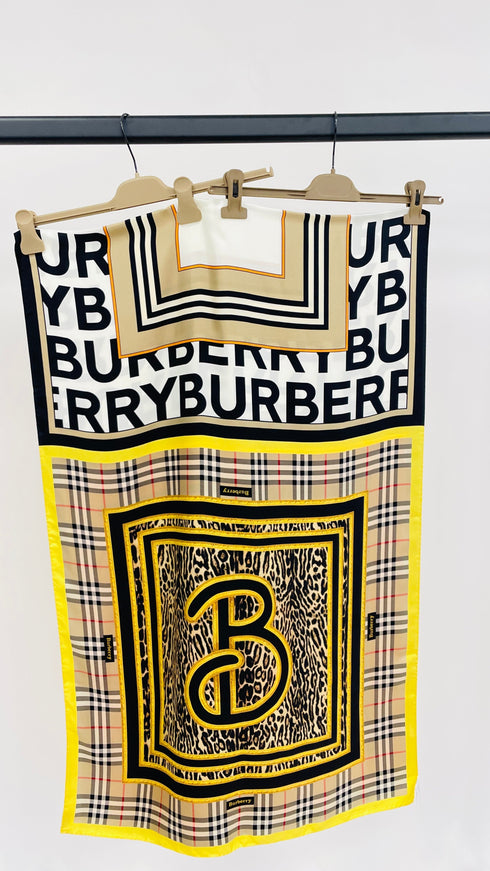 Foulard tartan animalier