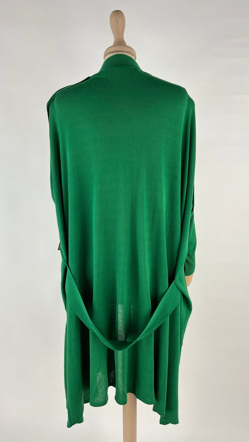Cardigan aperto lungo verde