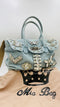 Borsa denim e strass