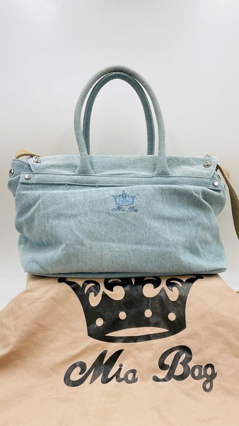 Borsa denim e strass