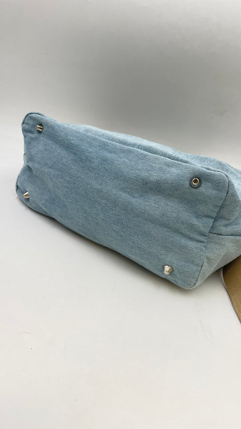 Borsa denim e strass