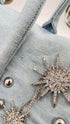 Borsa denim e strass