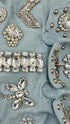 Borsa denim e strass