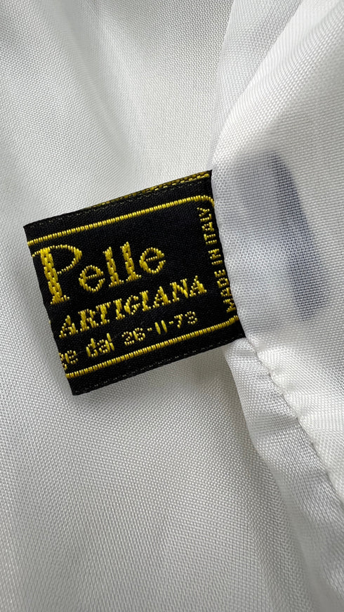 Giacca bianca in pelle