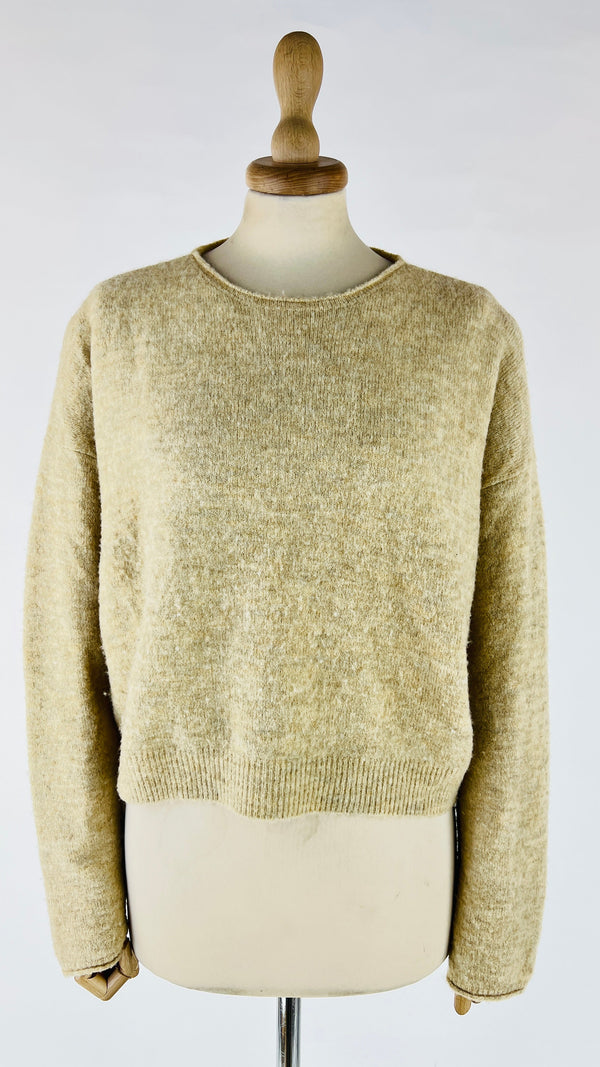 Maglione cropped avena