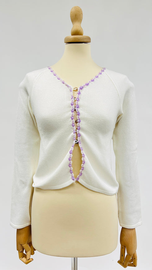 Cardigan corto bianco