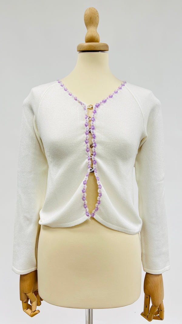 Cardigan corto bianco