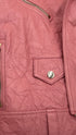 Chiodo in pelle rosa