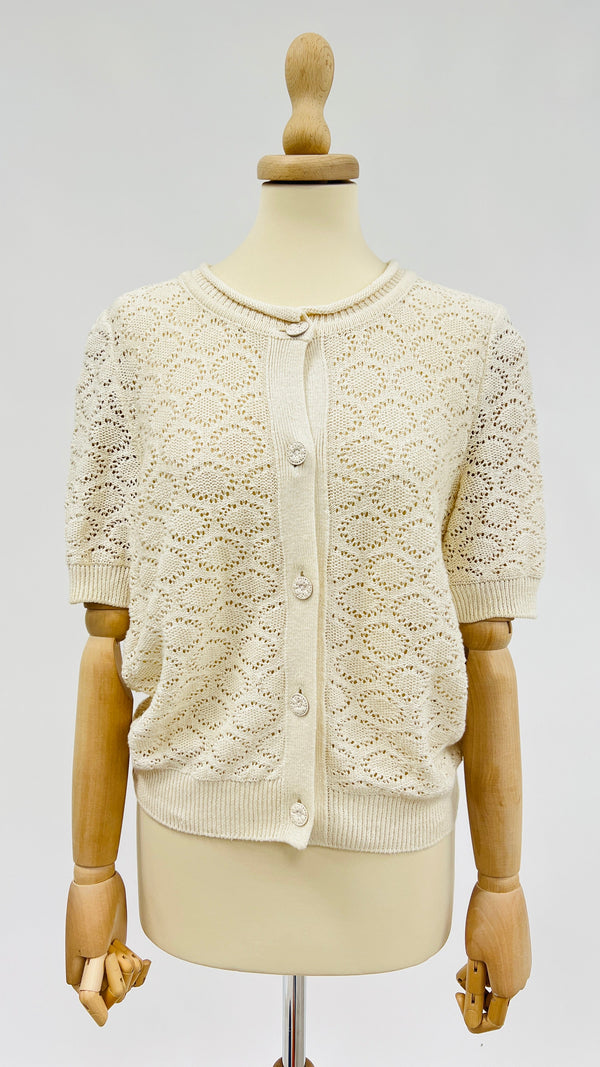 Cardigan di lino-cotone