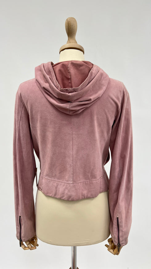 Giacca in pelle con zip