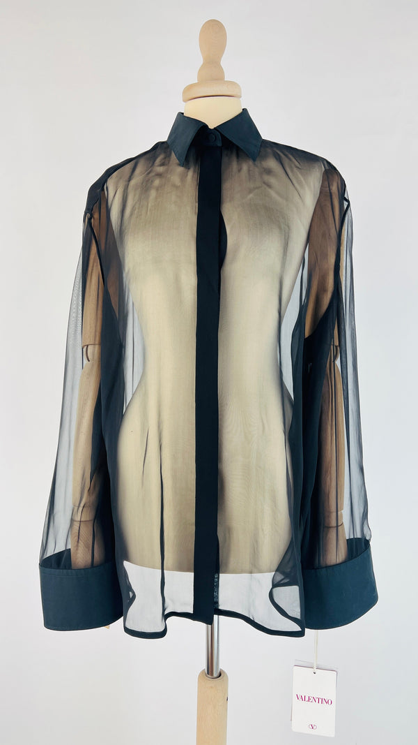 Camicia seta cartellino