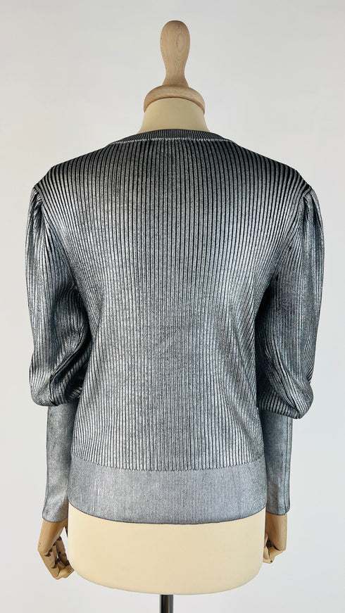 Maglia coste argentata