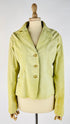 Giacca in pelle verde