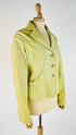 Giacca in pelle verde