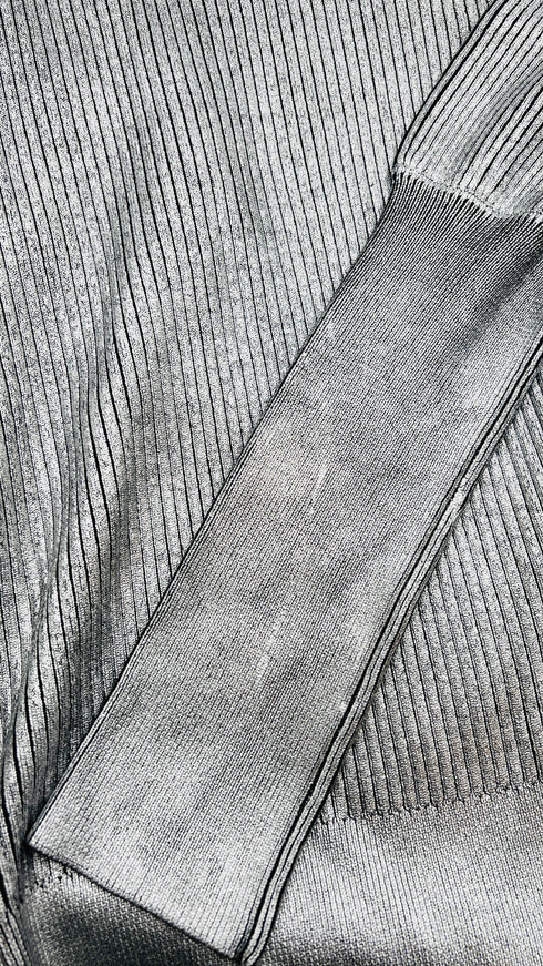 Maglia coste argentata