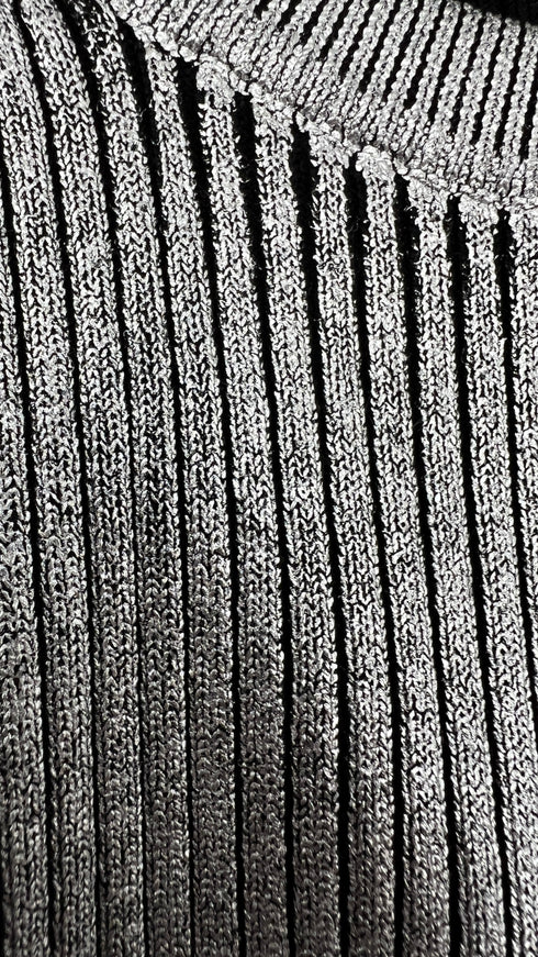 Maglia coste argentata