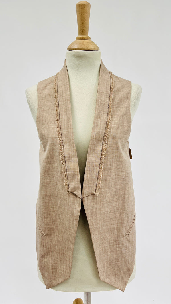 Gilet revers sfrangiato
