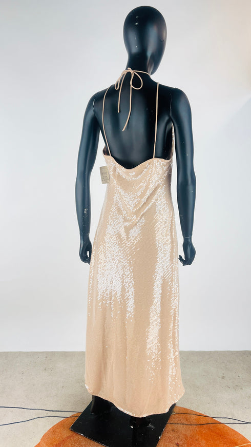 Abito lungo con paillettes