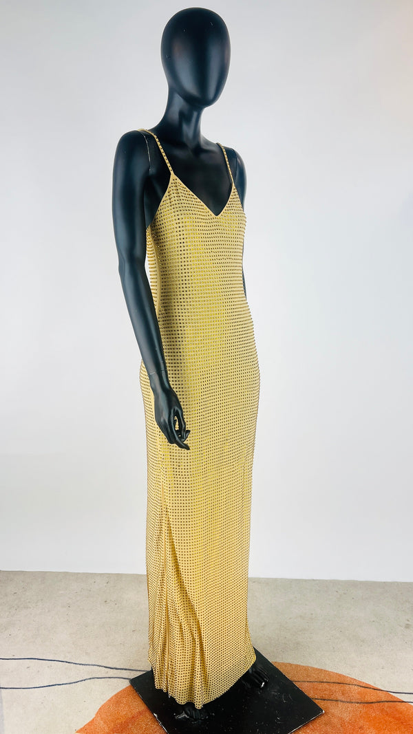 Abito lungo strass con cartellino