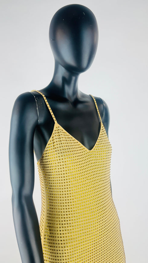 Abito lungo strass con cartellino