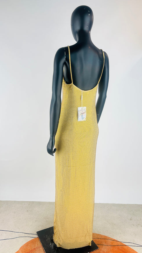 Abito lungo strass con cartellino