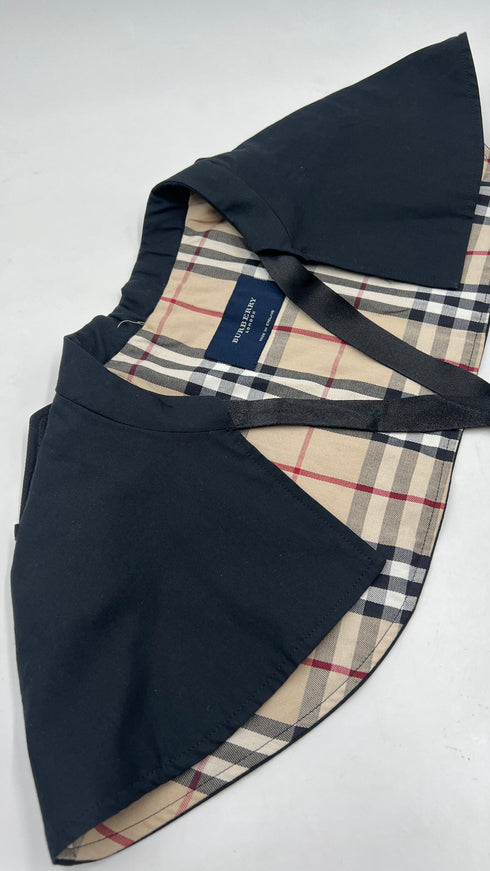 Mantella blu interno tartan