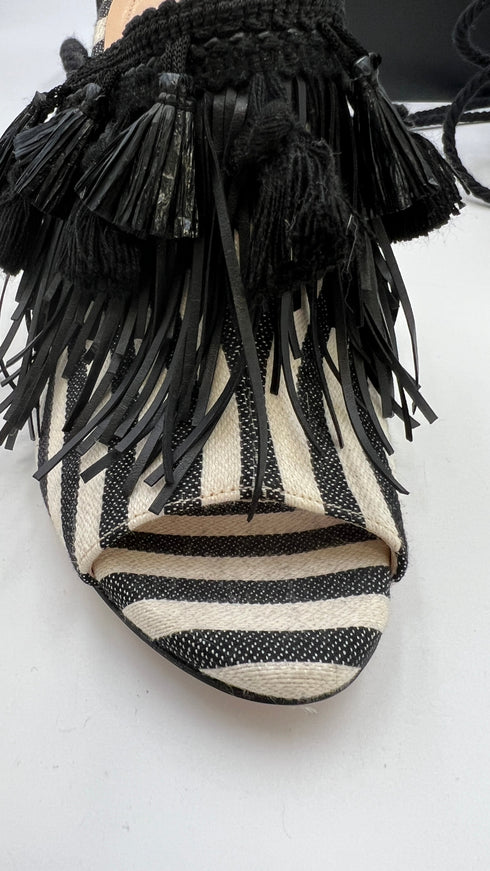 Mules righe e frange N.36