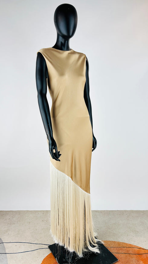 Abito lungo a frange