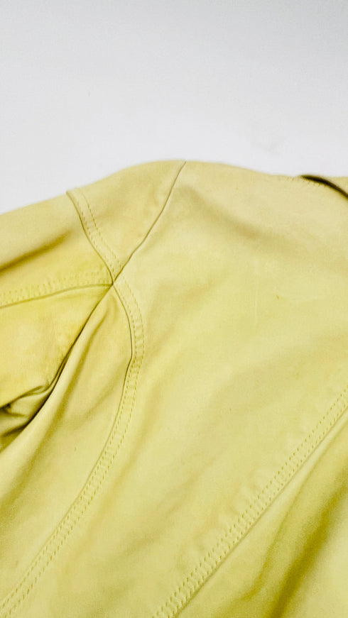 Giacca in pelle verde