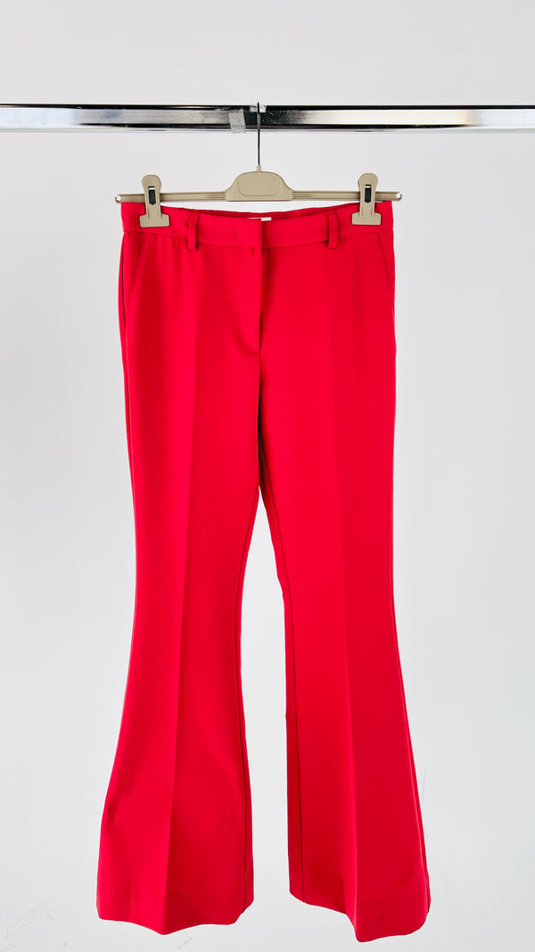 Pantaloni flared rossi