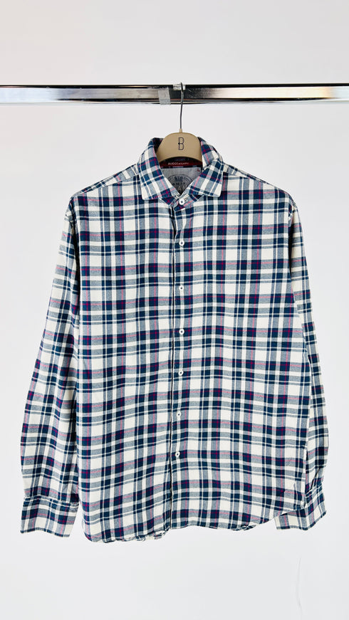 Camicia tartan blu e rosso