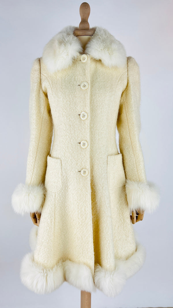 Cappotto midi in tweed