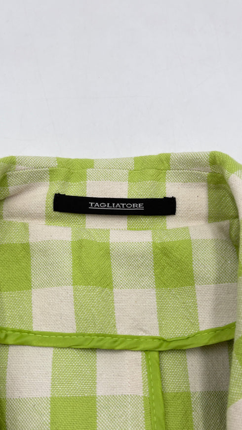 Trench vichy cotone e lino