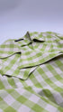 Trench vichy cotone e lino