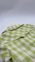 Trench vichy cotone e lino