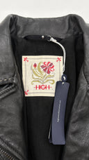 Biker in pelle nero High