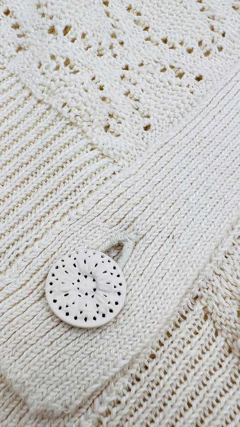 Cardigan di lino-cotone