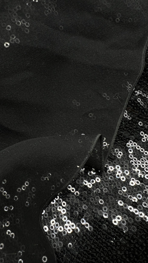 Abito lungo doppio tessuto con cartellino