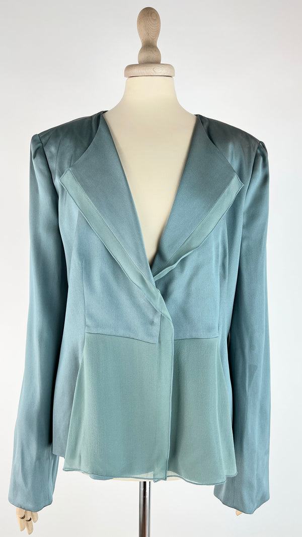 Blazer in raso di seta