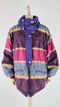 Piumino multicolor cappuccio