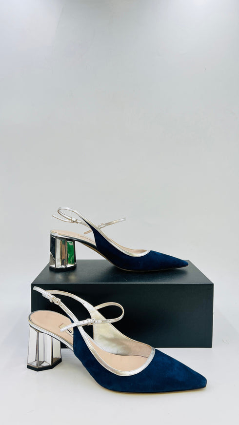 Slingback in suede N.39