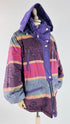 Piumino multicolor cappuccio
